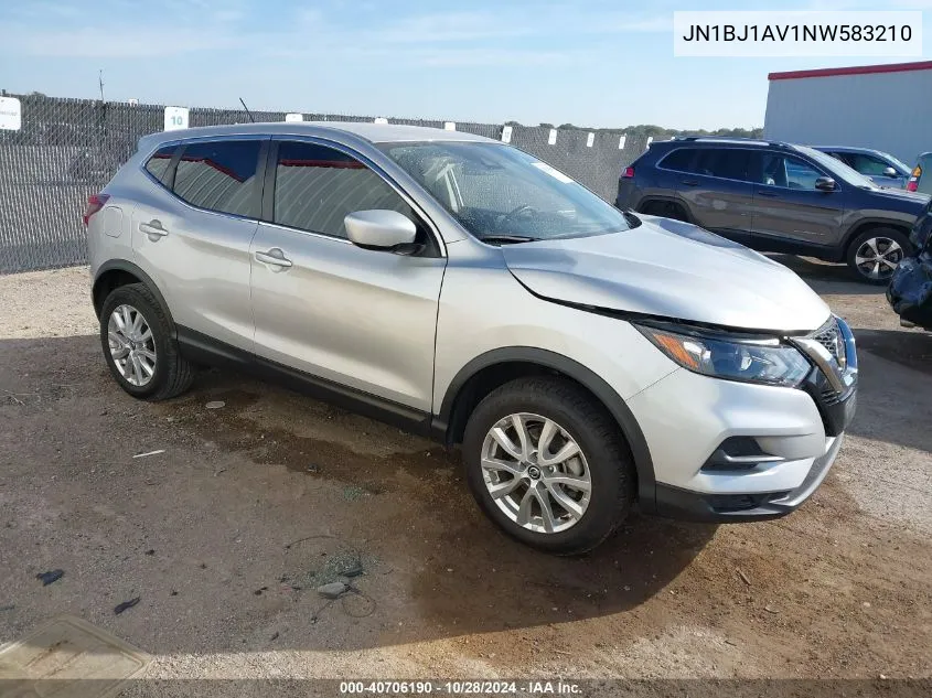 2022 Nissan Rogue Sport S Fwd Xtronic Cvt VIN: JN1BJ1AV1NW583210 Lot: 40706190