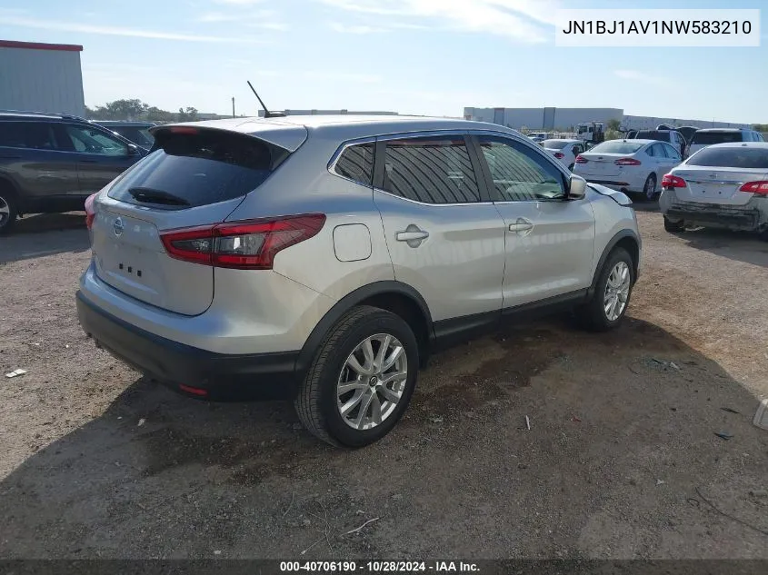 2022 Nissan Rogue Sport S Fwd Xtronic Cvt VIN: JN1BJ1AV1NW583210 Lot: 40706190