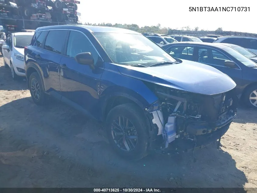 2022 Nissan Rogue S Fwd VIN: 5N1BT3AA1NC710731 Lot: 40713625