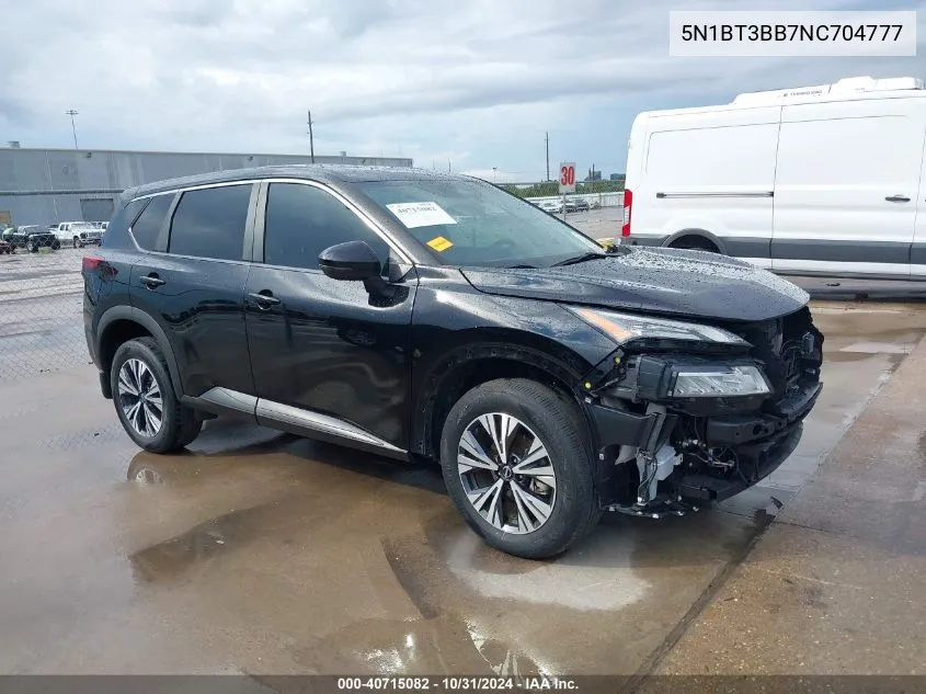 2022 Nissan Rogue Sv Intelligent Awd VIN: 5N1BT3BB7NC704777 Lot: 40715082