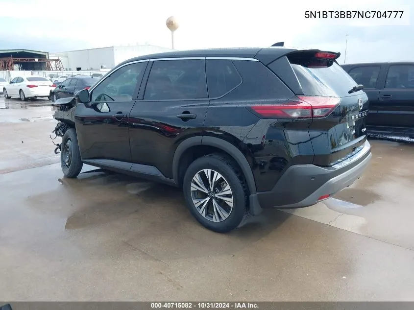 2022 Nissan Rogue Sv Intelligent Awd VIN: 5N1BT3BB7NC704777 Lot: 40715082