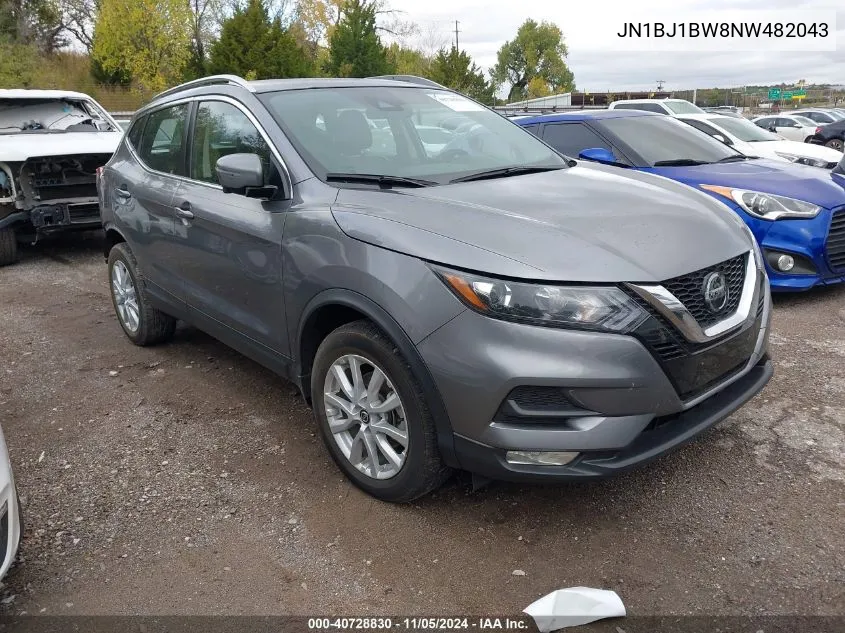 2022 Nissan Rogue Sport Sv Awd Xtronic Cvt VIN: JN1BJ1BW8NW482043 Lot: 40728830