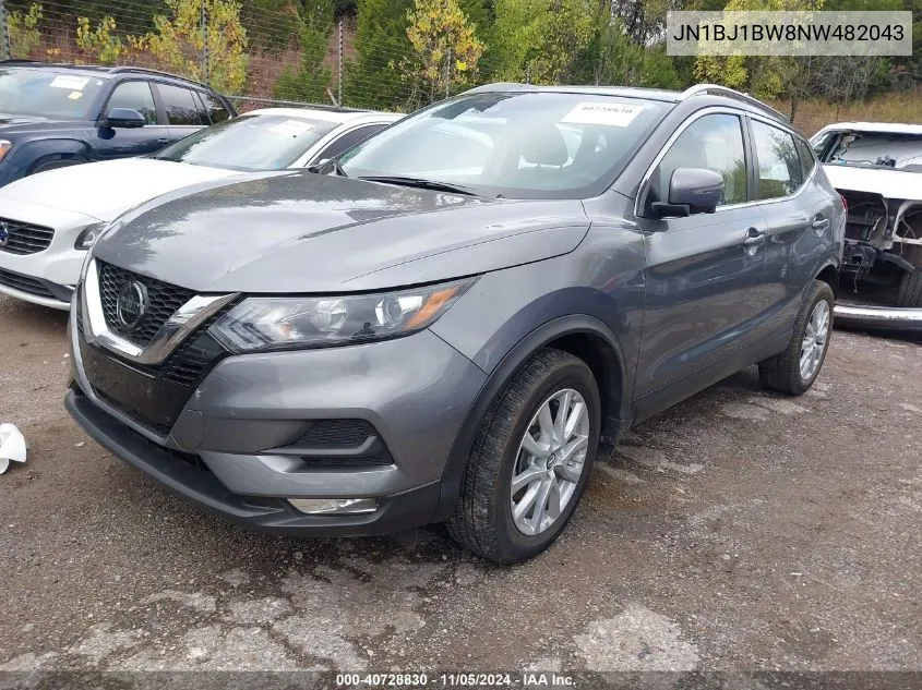 2022 Nissan Rogue Sport Sv Awd Xtronic Cvt VIN: JN1BJ1BW8NW482043 Lot: 40728830