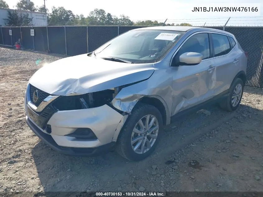 JN1BJ1AW3NW476166 2022 Nissan Rogue Sport S Awd Xtronic Cvt