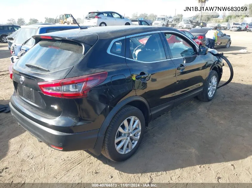 2022 Nissan Rogue Sport S Awd Xtronic Cvt VIN: JN1BJ1AW7NW683059 Lot: 40766573