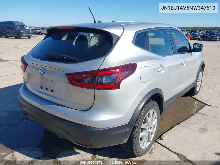 2022 Nissan Rogue Sport S Fwd Xtronic Cvt VIN: JN1BJ1AV6NW347619 Lot: 40774973