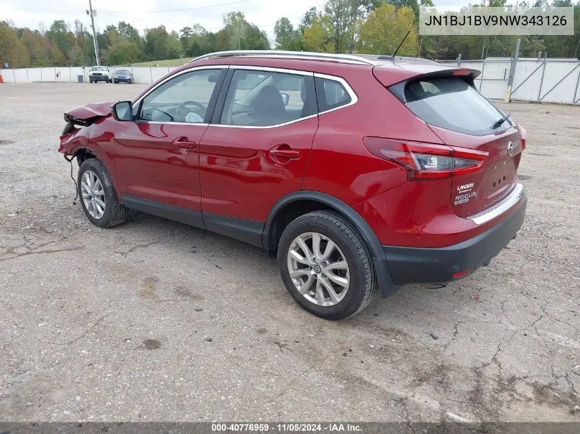 2022 Nissan Rogue Sport Sv Fwd Xtronic Cvt VIN: JN1BJ1BV9NW343126 Lot: 40776959