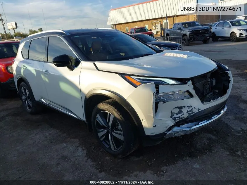 2022 Nissan Rogue Platinum Intelligent Awd VIN: JN8BT3DD1NW274671 Lot: 40828082