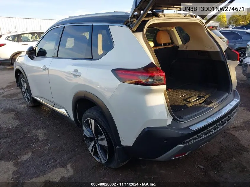 2022 Nissan Rogue Platinum Intelligent Awd VIN: JN8BT3DD1NW274671 Lot: 40828082