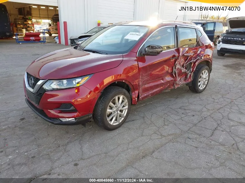 2022 Nissan Rogue Sport Sv Awd Xtronic Cvt VIN: JN1BJ1BW4NW474070 Lot: 40845860