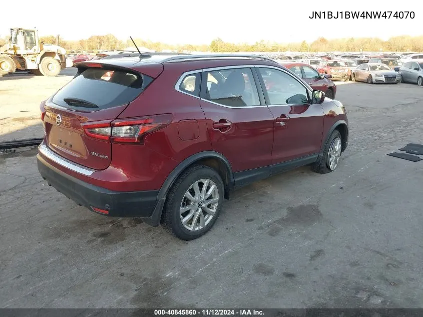 2022 Nissan Rogue Sport Sv Awd Xtronic Cvt VIN: JN1BJ1BW4NW474070 Lot: 40845860