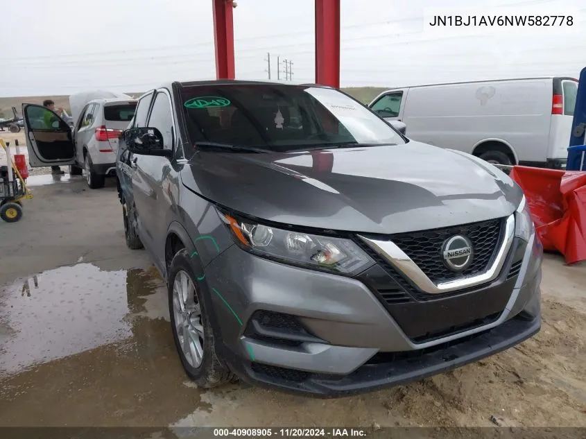 2022 Nissan Rogue Sport S Fwd Xtronic Cvt VIN: JN1BJ1AV6NW582778 Lot: 40908905