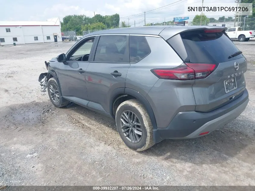 2023 Nissan Rogue S Intelligent Awd VIN: 5N1BT3AB1PC691206 Lot: 39932207