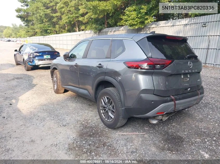 2023 Nissan Rogue S Intelligent Awd VIN: 5N1BT3AB3PC820336 Lot: 40076681