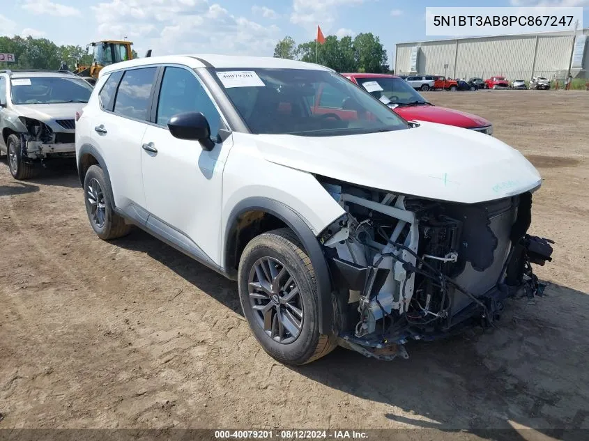 2023 Nissan Rogue S Intelligent Awd VIN: 5N1BT3AB8PC867247 Lot: 40079201