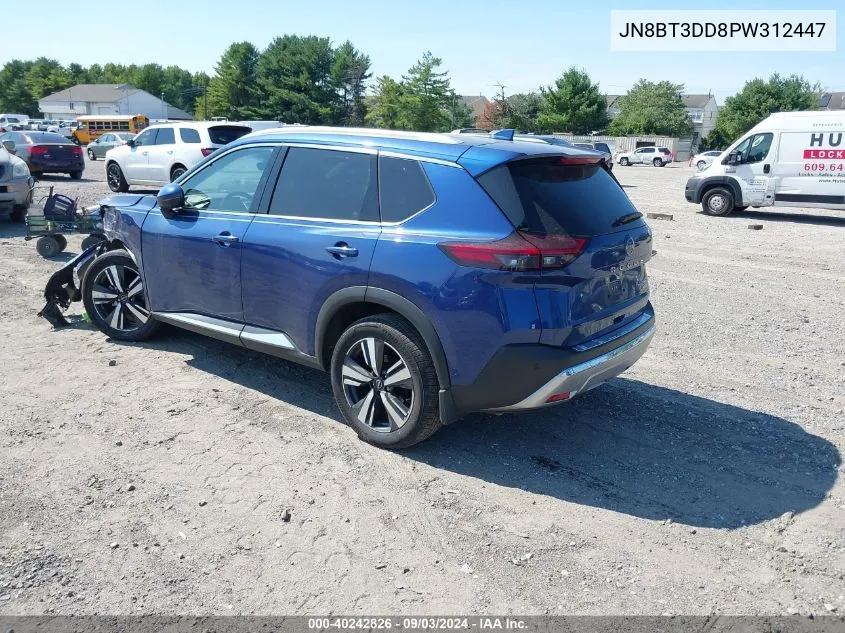 2023 Nissan Rogue Platinum Intelligent Awd VIN: JN8BT3DD8PW312447 Lot: 40242826