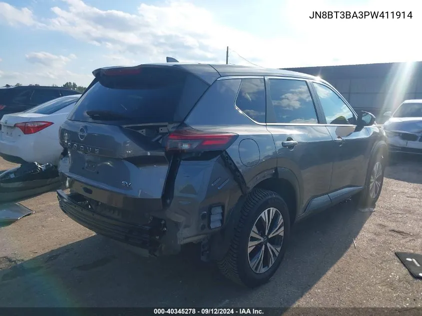 2023 Nissan Rogue Sv Fwd VIN: JN8BT3BA3PW411914 Lot: 40345278