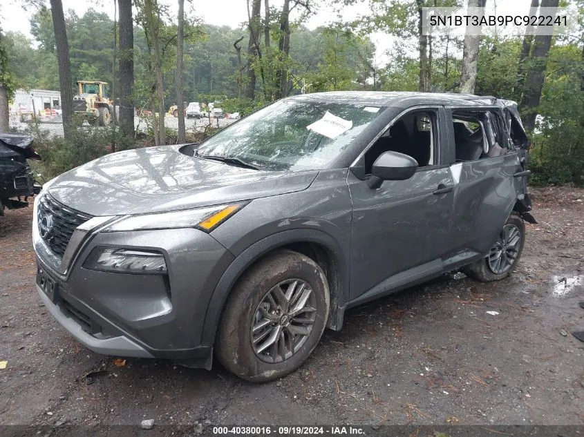 2023 Nissan Rogue S Intelligent Awd VIN: 5N1BT3AB9PC922241 Lot: 40380016