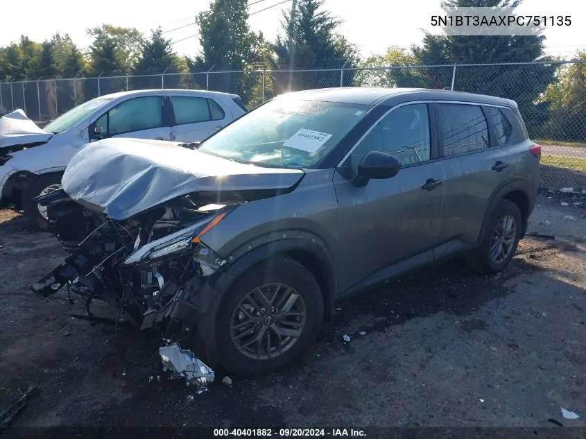 5N1BT3AAXPC751135 2023 Nissan Rogue S Fwd