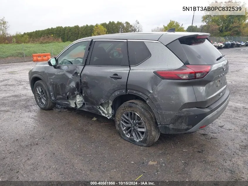 2023 Nissan Rogue S Intelligent Awd VIN: 5N1BT3AB0PC832539 Lot: 40581958