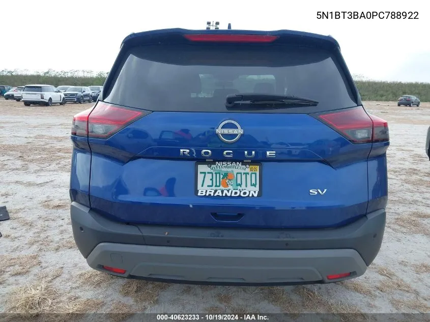 2023 Nissan Rogue Sv Fwd VIN: 5N1BT3BA0PC788922 Lot: 40623233