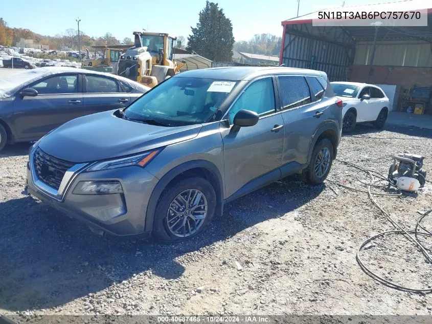 2023 Nissan Rogue S Intelligent Awd VIN: 5N1BT3AB6PC757670 Lot: 40687465