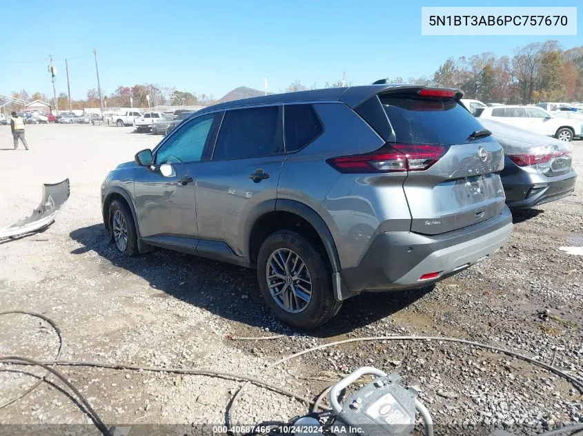 2023 Nissan Rogue S Intelligent Awd VIN: 5N1BT3AB6PC757670 Lot: 40687465