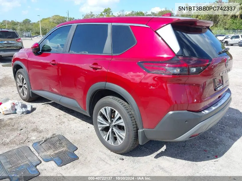 2023 Nissan Rogue Sv Intelligent Awd VIN: 5N1BT3BB0PC742337 Lot: 40722137