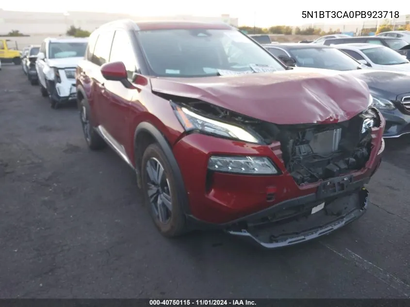 2023 Nissan Rogue Sl Fwd VIN: 5N1BT3CA0PB923718 Lot: 40750115