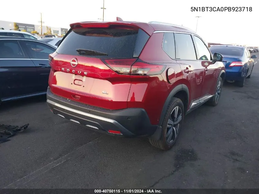 2023 Nissan Rogue Sl Fwd VIN: 5N1BT3CA0PB923718 Lot: 40750115