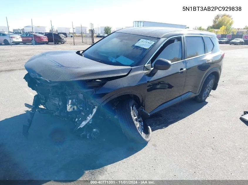 2023 Nissan Rogue S Intelligent Awd VIN: 5N1BT3AB2PC929838 Lot: 40771301