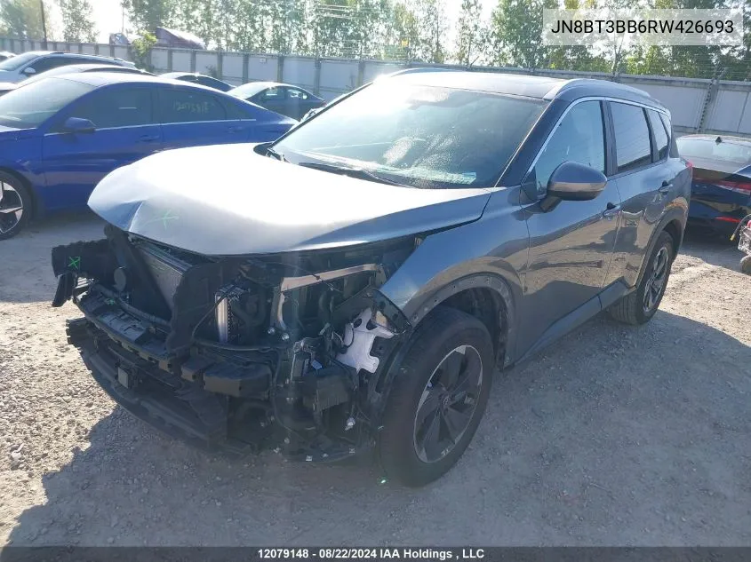 2024 Nissan Rogue Sv VIN: JN8BT3BB6RW426693 Lot: 12079148