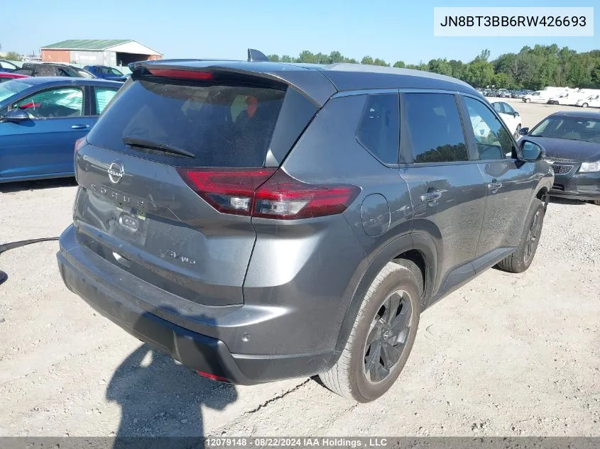 2024 Nissan Rogue Sv VIN: JN8BT3BB6RW426693 Lot: 12079148