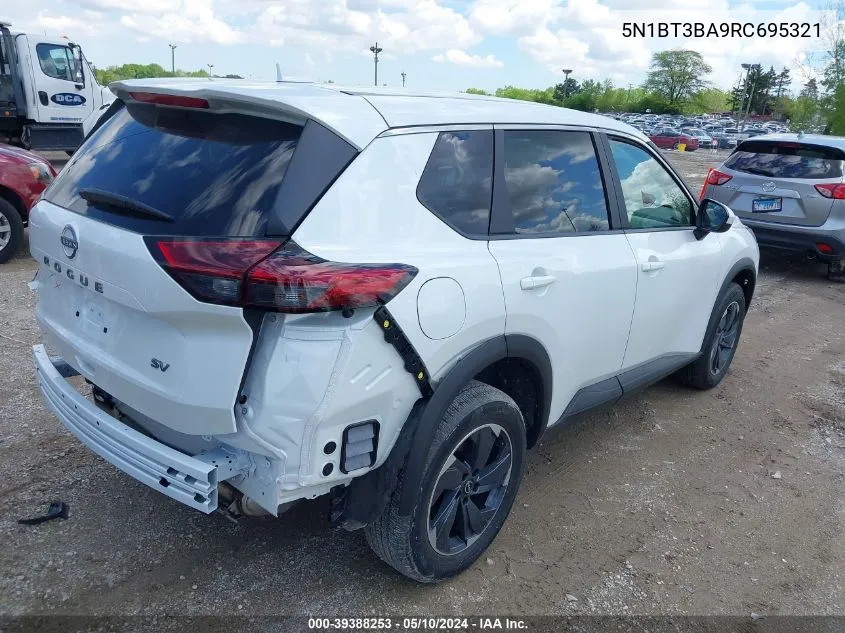 2024 Nissan Rogue Sv Fwd VIN: 5N1BT3BA9RC695321 Lot: 39388253