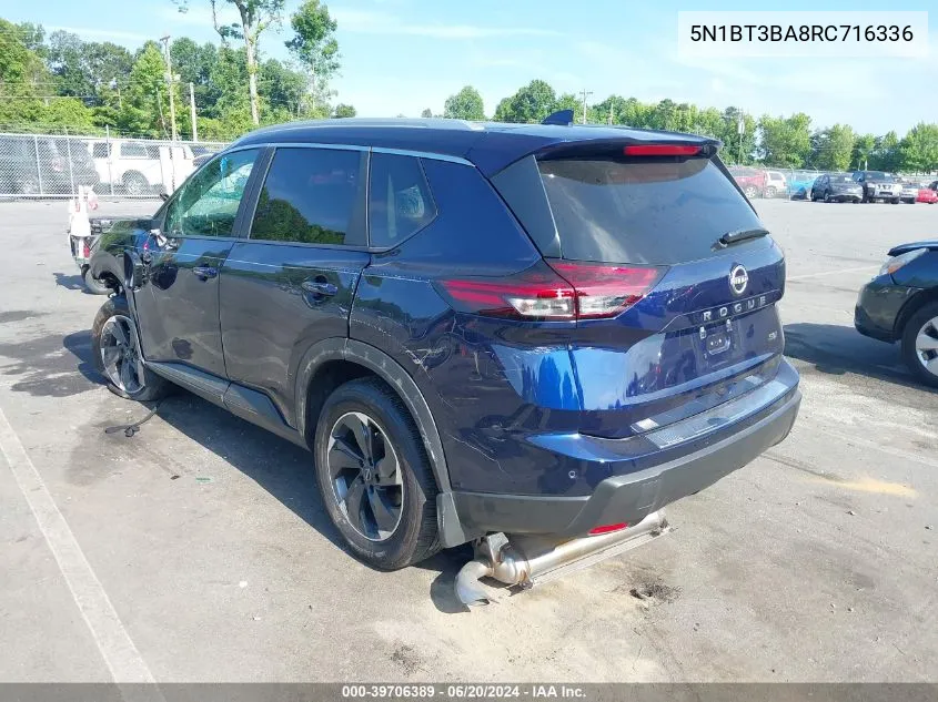 2024 Nissan Rogue Sv VIN: 5N1BT3BA8RC716336 Lot: 39706389