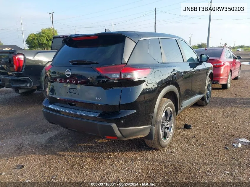 2024 Nissan Rogue Sv Fwd VIN: JN8BT3BA0RW350203 Lot: 39718031