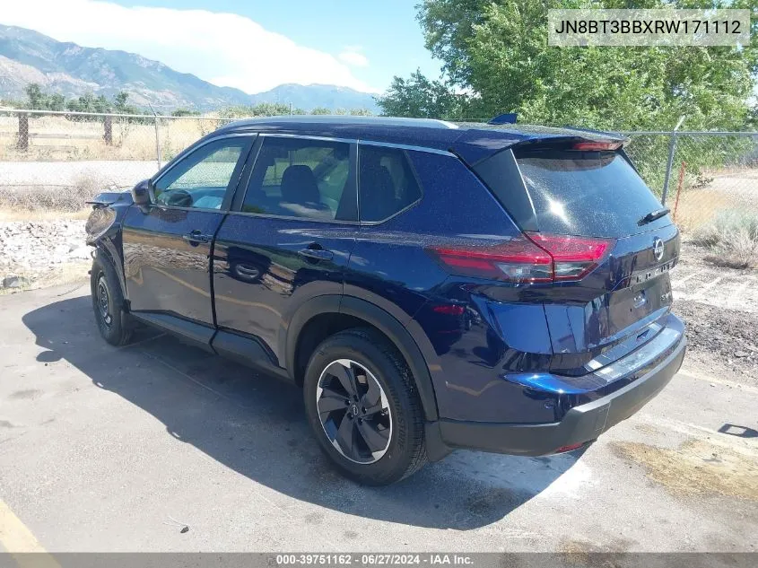 2024 Nissan Rogue Sv Intelligent Awd VIN: JN8BT3BBXRW171112 Lot: 39751162