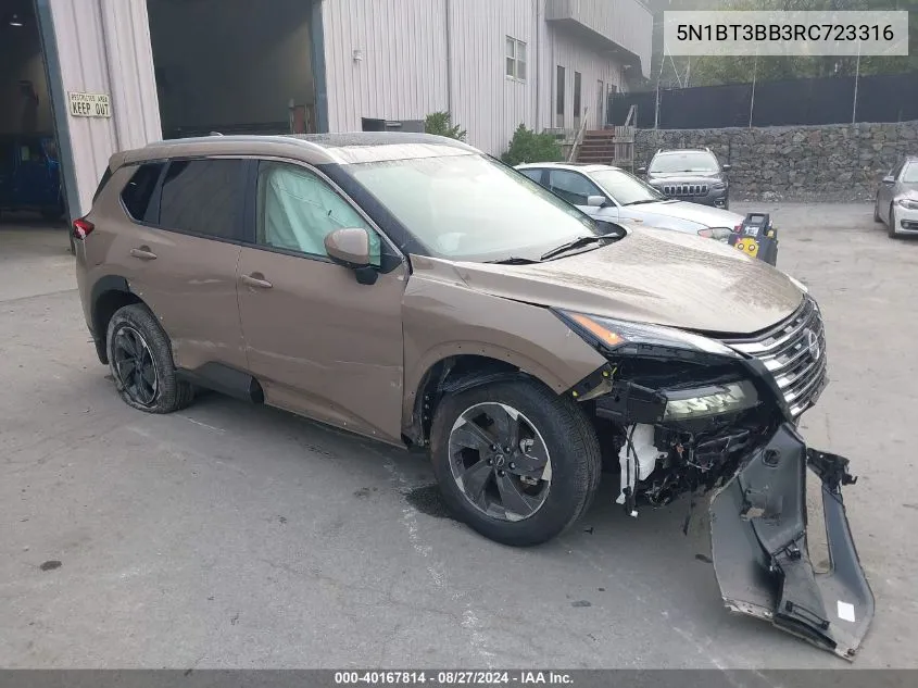 2024 Nissan Rogue Sv Intelligent Awd VIN: 5N1BT3BB3RC723316 Lot: 40167814