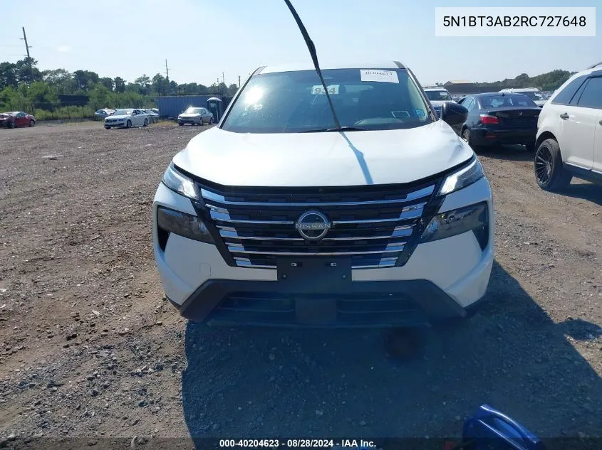 5N1BT3AB2RC727648 2024 Nissan Rogue S Intelligent Awd