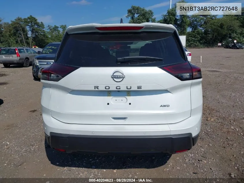 5N1BT3AB2RC727648 2024 Nissan Rogue S Intelligent Awd