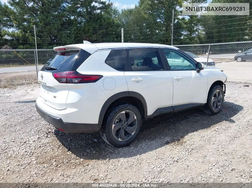 2024 Nissan Rogue Sv Fwd VIN: 5N1BT3BAXRC699281 Lot: 40220428