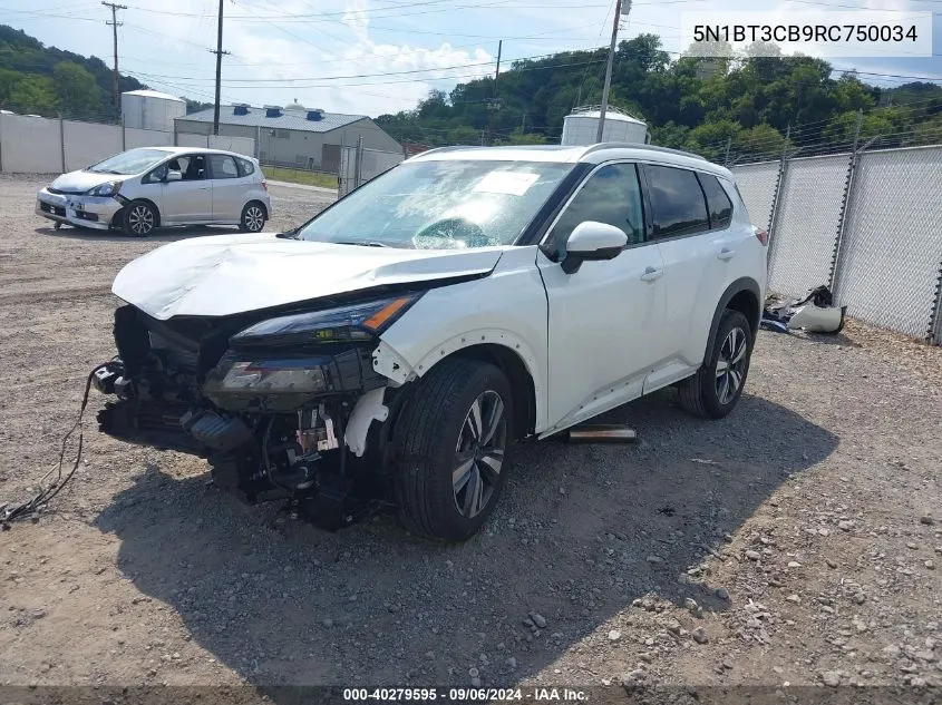 2024 Nissan Rogue Sl Intelligent Awd VIN: 5N1BT3CB9RC750034 Lot: 40279595