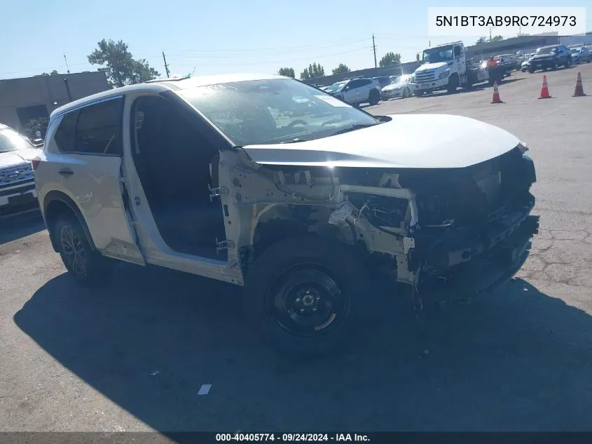 2024 Nissan Rogue S Intelligent Awd VIN: 5N1BT3AB9RC724973 Lot: 40405774