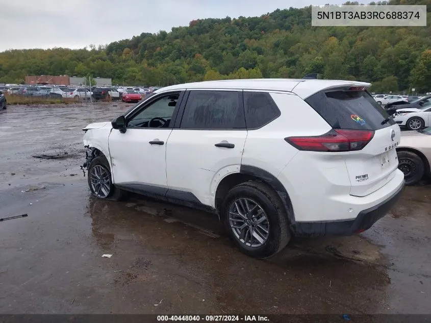 5N1BT3AB3RC688374 2024 Nissan Rogue S Intelligent Awd