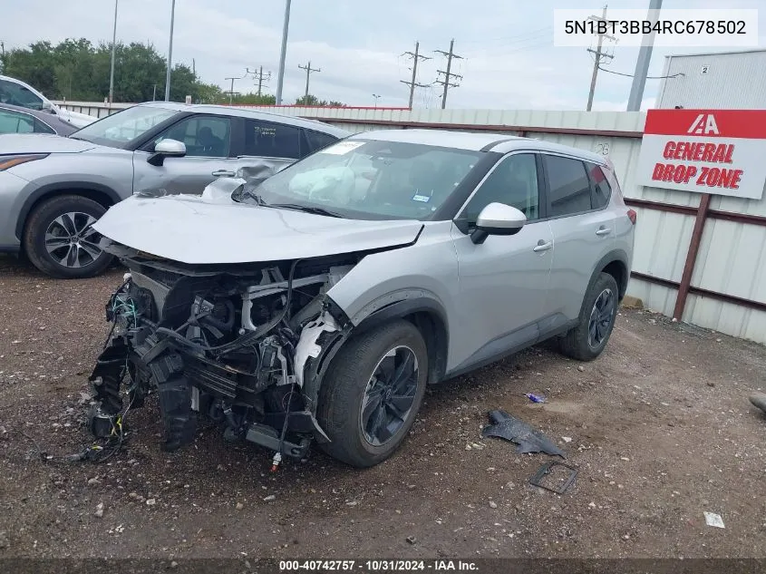 2024 Nissan Rogue Sv Intelligent Awd VIN: 5N1BT3BB4RC678502 Lot: 40742757