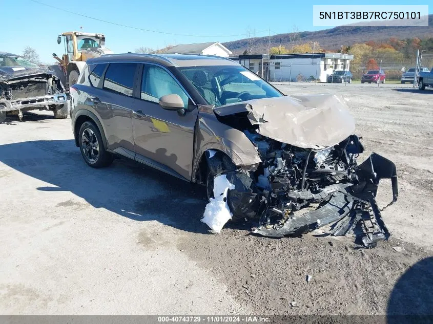 2024 Nissan Rogue Sv Intelligent Awd VIN: 5N1BT3BB7RC750101 Lot: 40743729