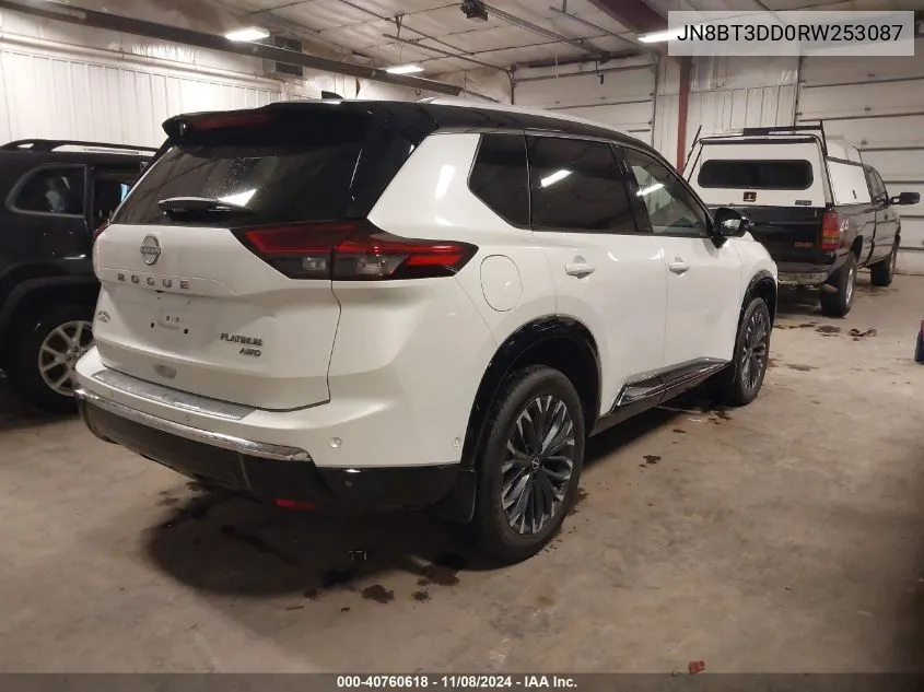 2024 Nissan Rogue Platinum Intelligent Awd VIN: JN8BT3DD0RW253087 Lot: 40760618