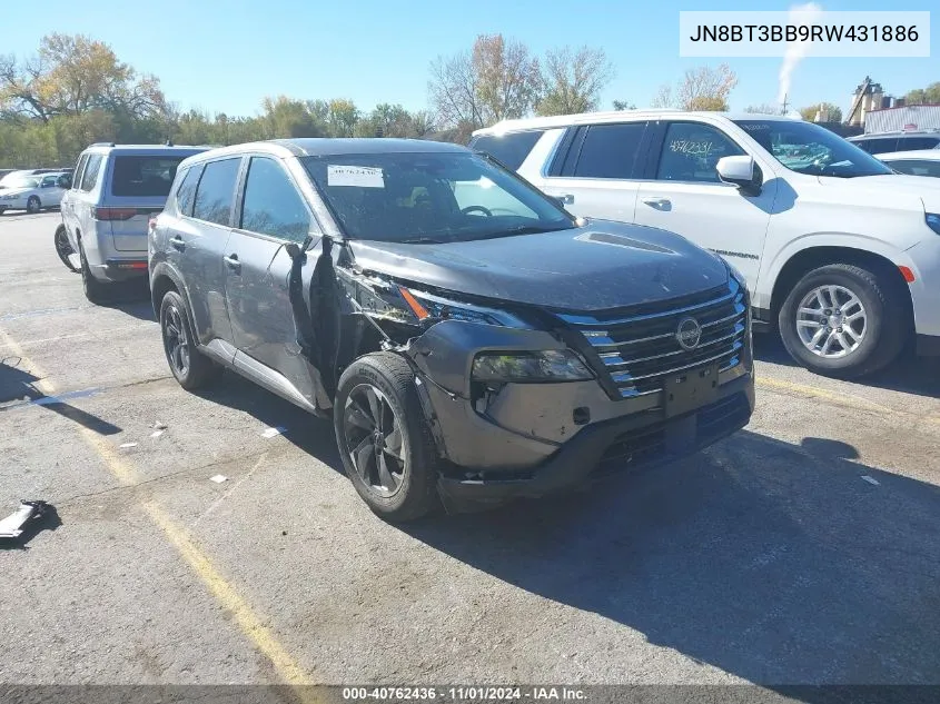 2024 Nissan Rogue Sv Intelligent Awd VIN: JN8BT3BB9RW431886 Lot: 40762436