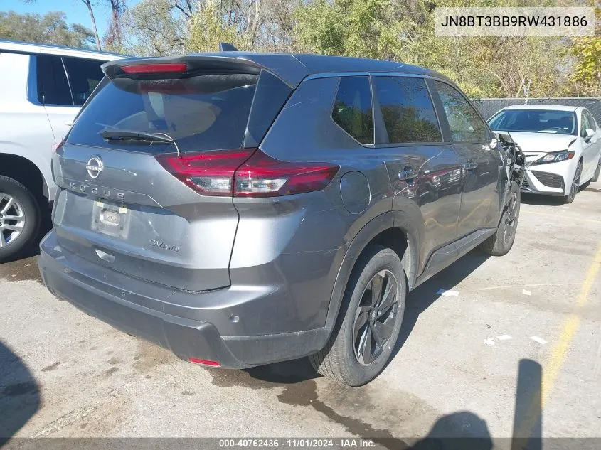 2024 Nissan Rogue Sv Intelligent Awd VIN: JN8BT3BB9RW431886 Lot: 40762436