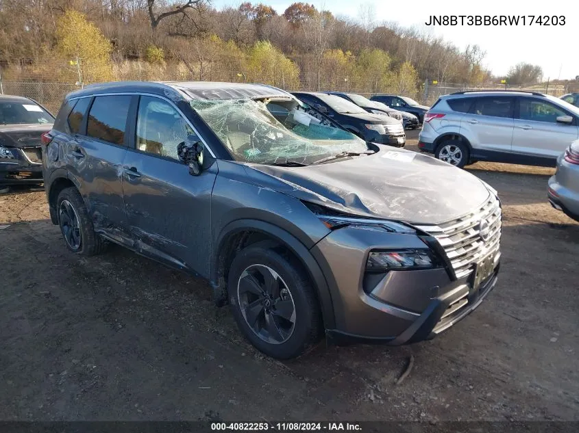 2024 Nissan Rogue Sv Intelligent Awd VIN: JN8BT3BB6RW174203 Lot: 40822253